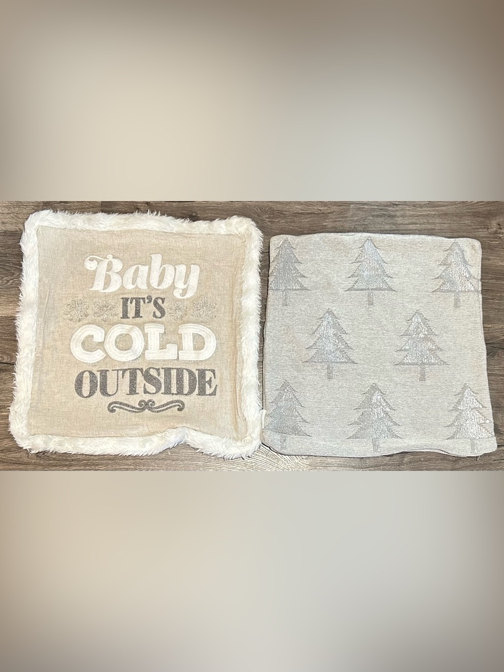 Dash Away Home Christmas Pillow Covers Fur Metallic Knit Linen